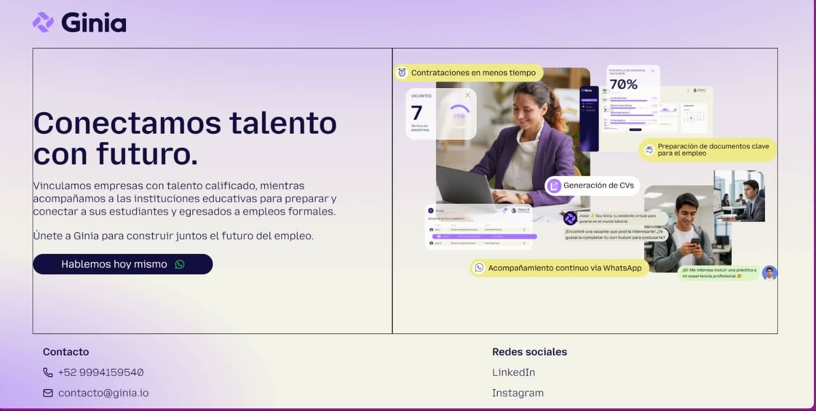 Diseño a la medida de Ginia